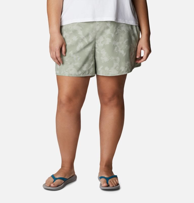 Columbia Pleasant Creek Stretch Shorts Dame Olivengrønne | Plus Size 09214L